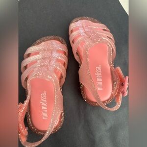 Mini Melissa pink jelly sandals